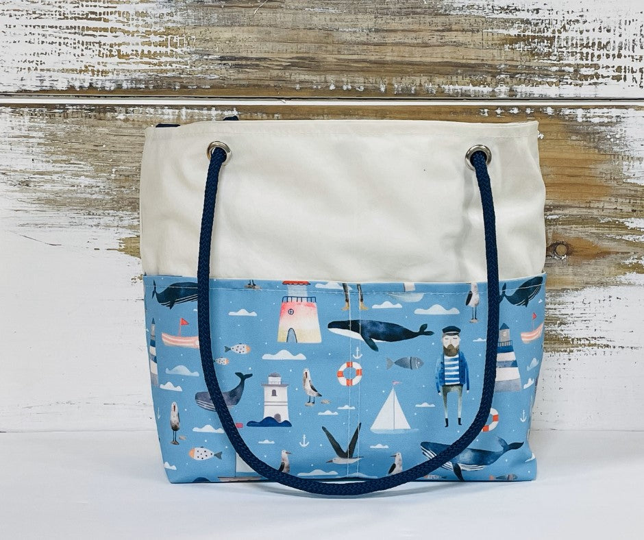  Sea Bags Recycled Sail Cloth Yellow Pier Tote Bag